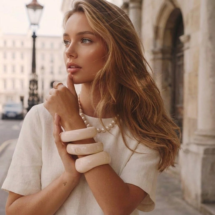 Gold-Plated Julianna Sculpted Autumn Bangles