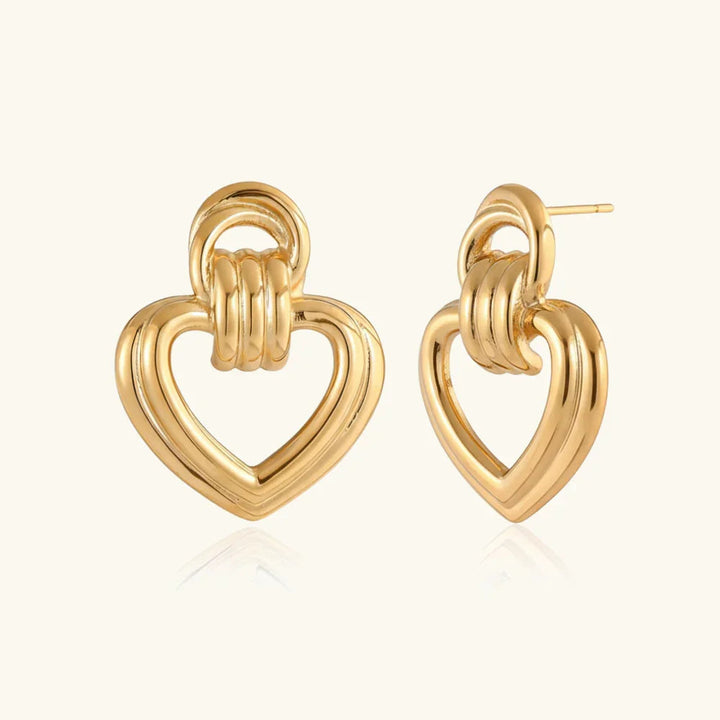 Gold-Plated Heart Earrings for Women