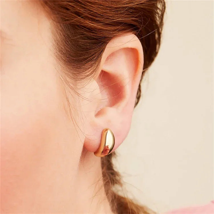 Gold-Plated Minimalist Stud Earrings for Women