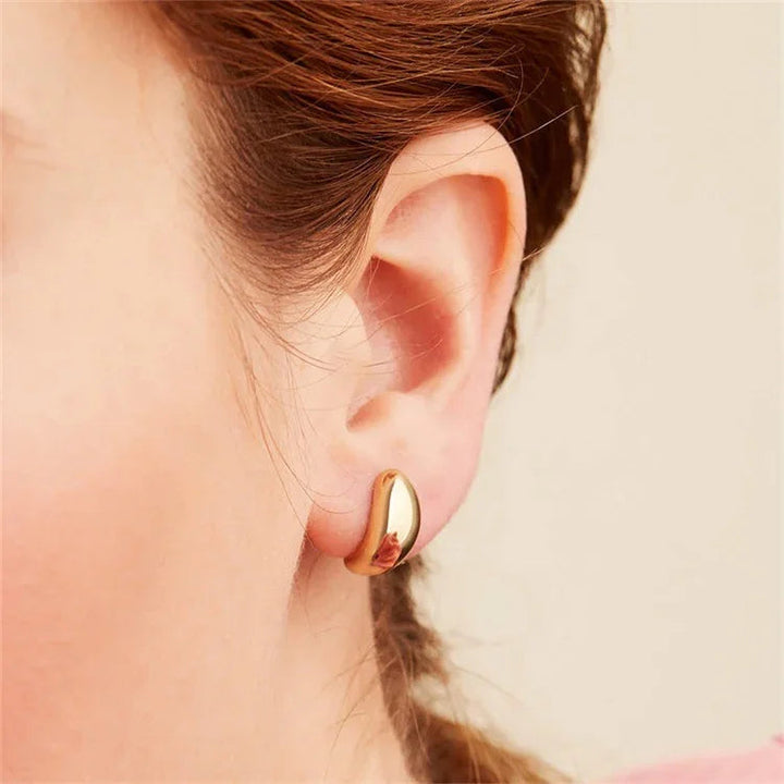 Gold-Plated Minimalist Stud Earrings for Women