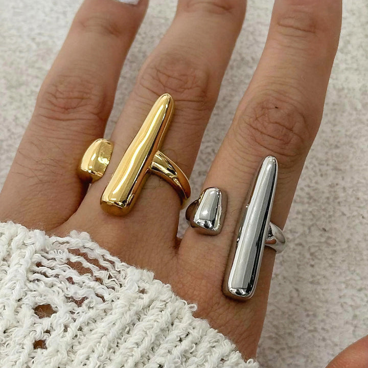 Gold-Plated Open-Ended Bar Ring