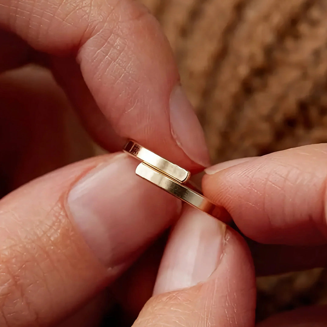 Gold-Plated Geometric Ring for Women