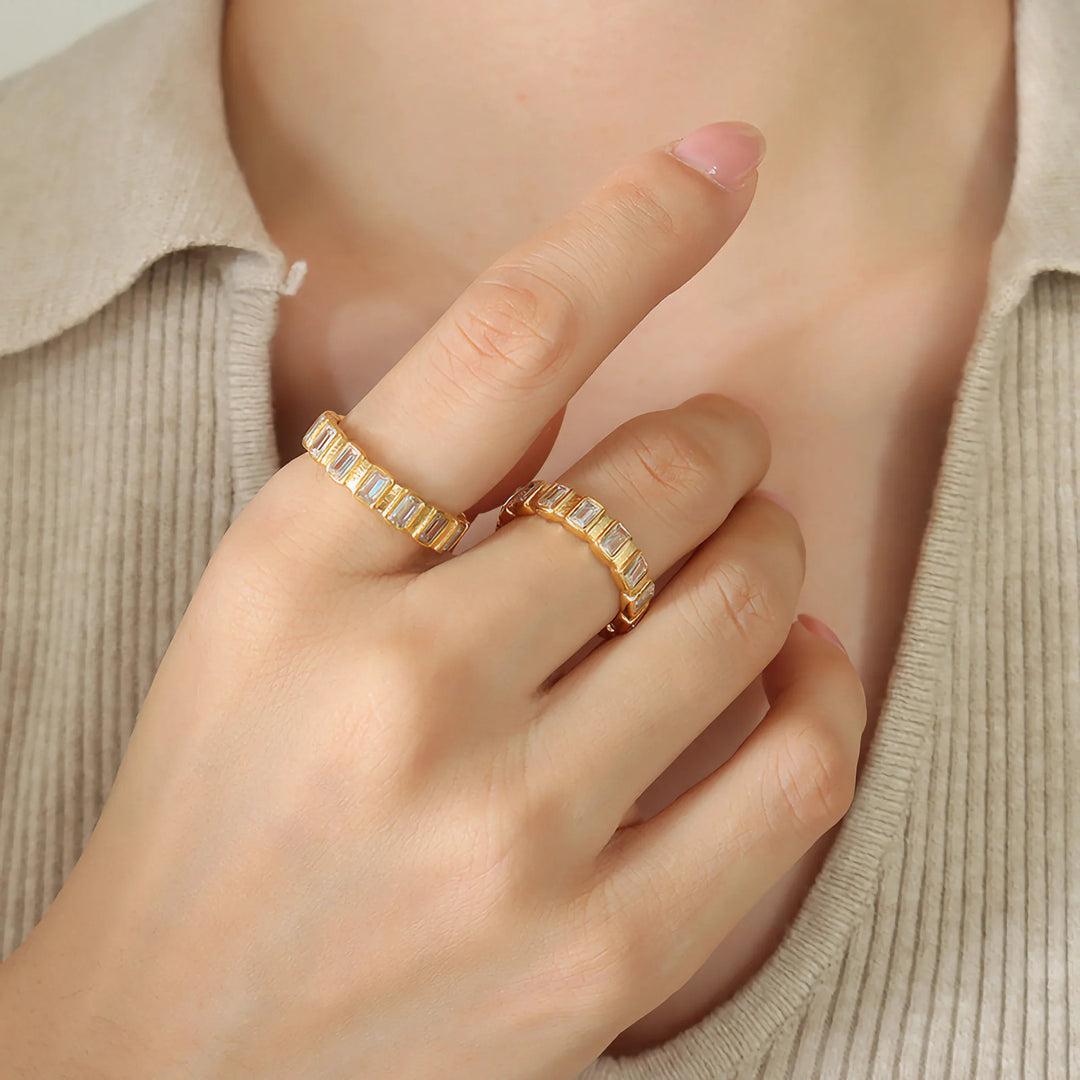 Gold-Plated Diamond Ring For Women