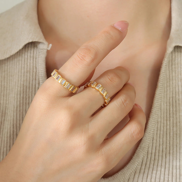 Gold-Plated Diamond Ring For Women