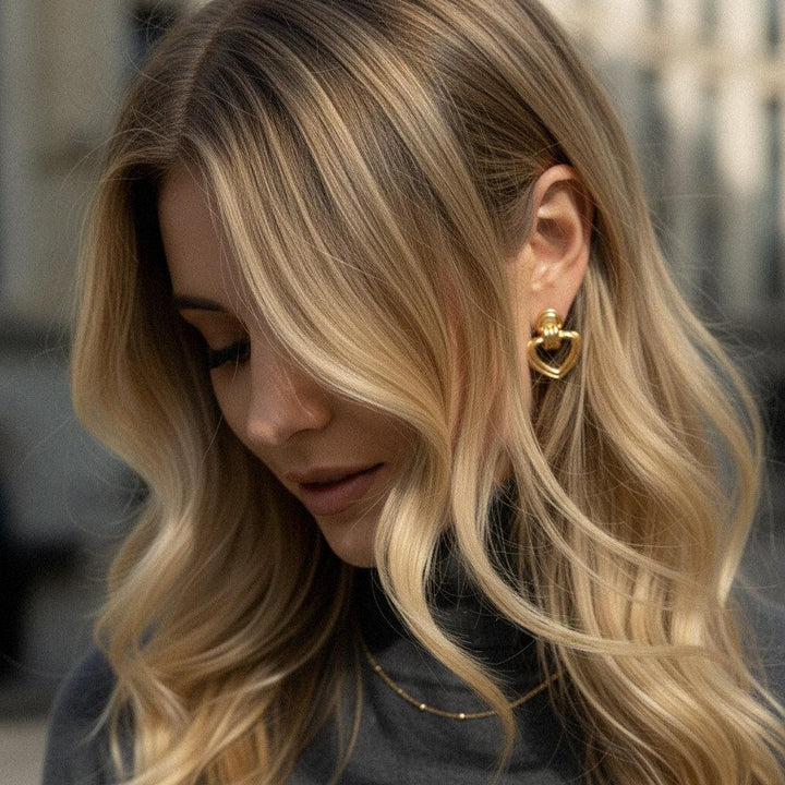 Gold-Plated Heart Earrings for Women