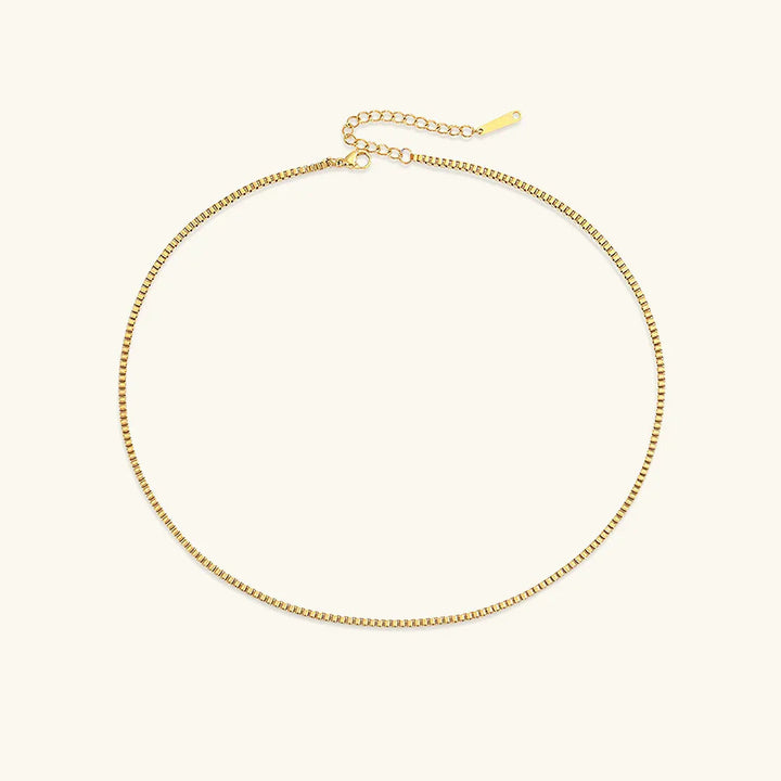 Gold-Tone Slim Box Chain Necklace