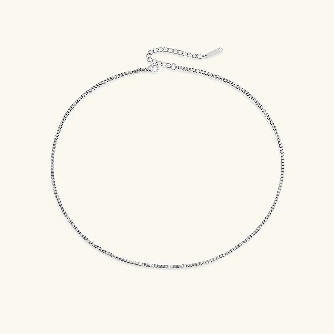 Gold-Plated Box Chain Necklace for Women
