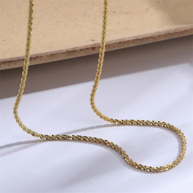 Gold-Plated Minimalist Chain Necklace for Women