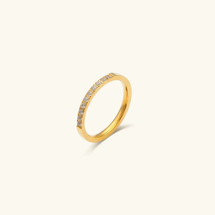 Gold-Plated CZ Minimalist Ring For Women