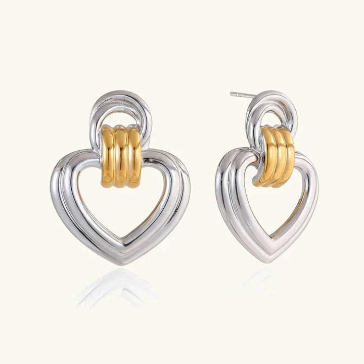 Gold-Plated Heart Earrings for Women