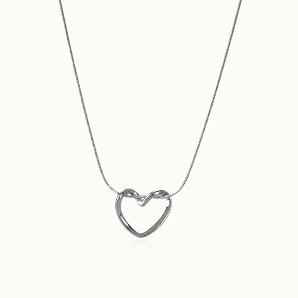Gold-Plated Heart Pendant Necklace for Women