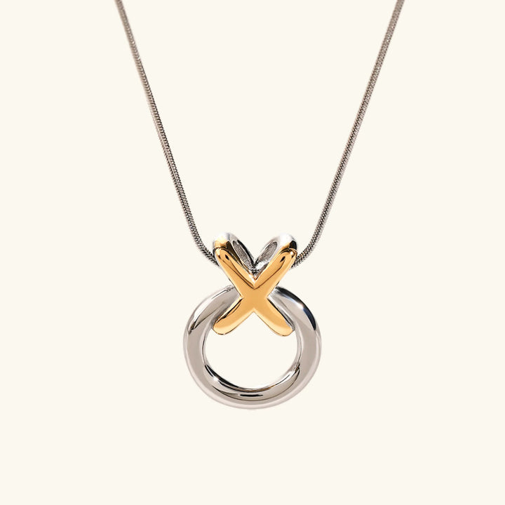 Gold-Plated &amp; Silver-Plated Knot Pendant Necklace