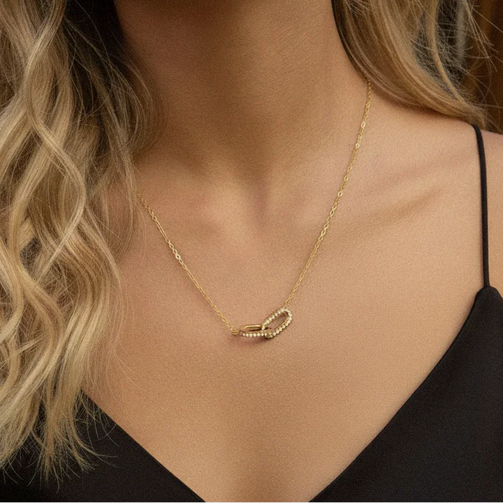 Gold Plated Interlocking Diamond Pendant