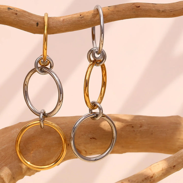 Gold-Plated Two-Tone Stackable Ring Set
