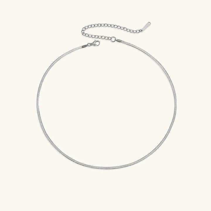 Gold-Plated Herringbone Chain Necklace for Women