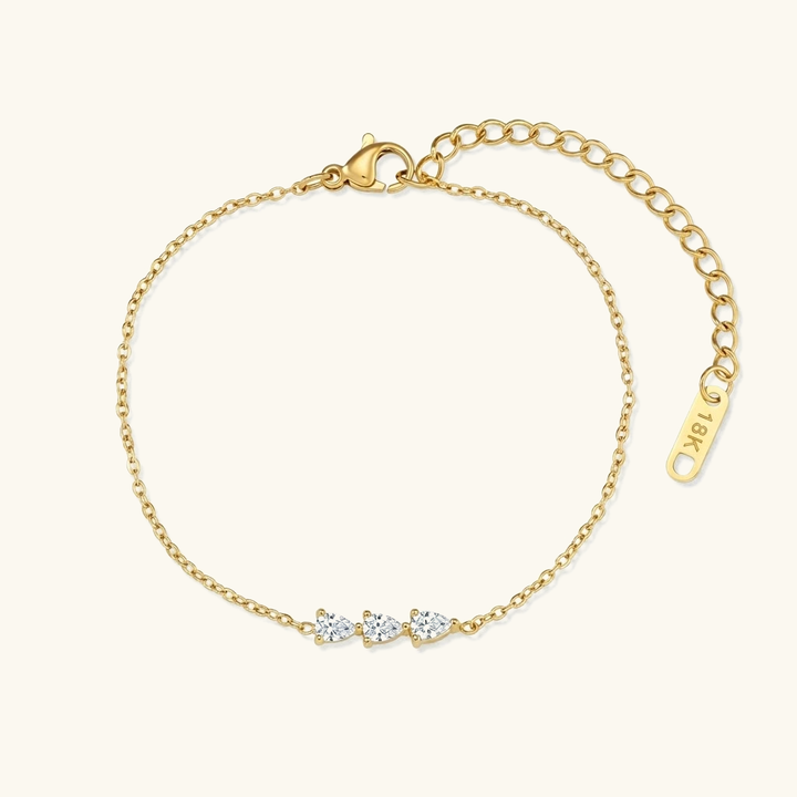Gold-Plated Diamond Bracelet For Women