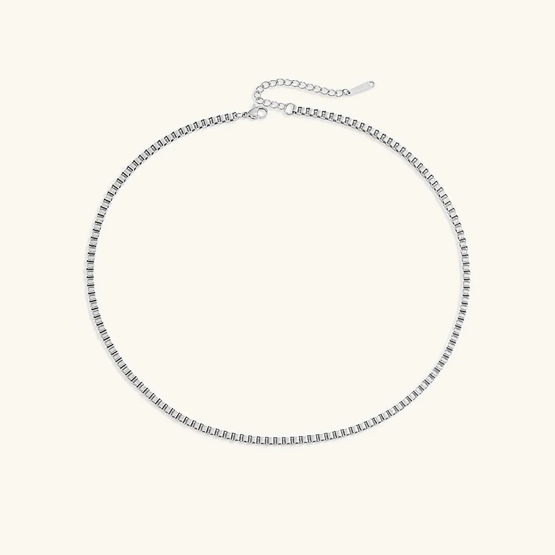 Gold-Tone Slim Box Chain Necklace