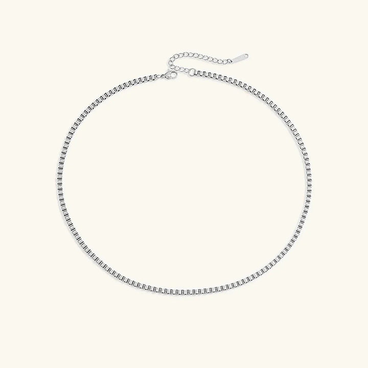 Gold-Plated Box Chain Necklace for Women