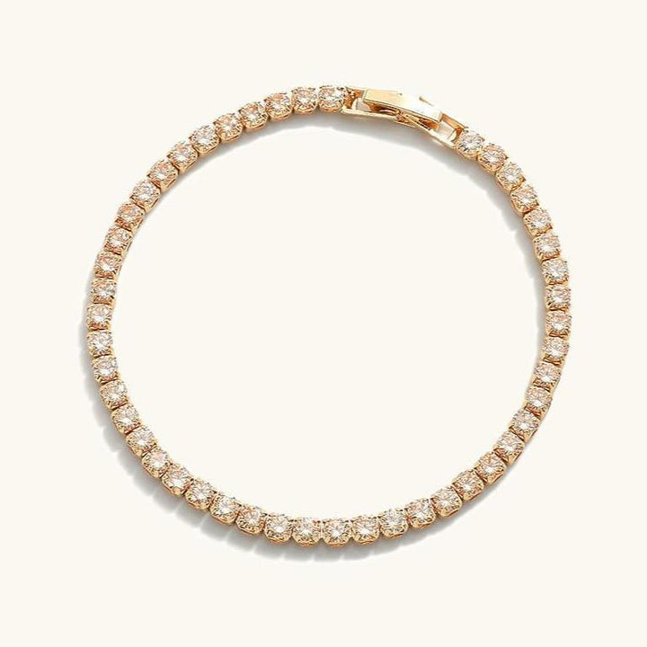 Gold-Plated CZ Tennis Bracelet for Women
