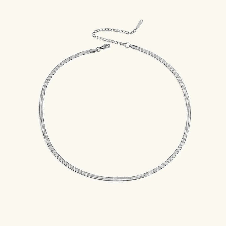 Gold-Plated Herringbone Chain Necklace for Women