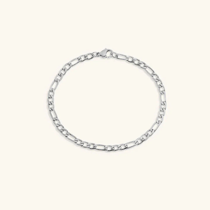 Gold-Plated Figaro Chain Bracelet for Women