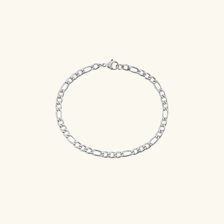 Gold-Plated Figaro Chain Bracelet for Women