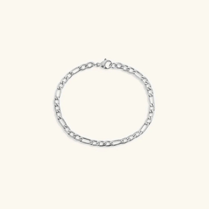 Gold-Plated Figaro Chain Bracelet for Women