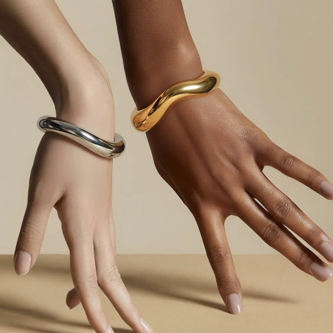 Gold Plated Statement Cuff Bracelet for Women