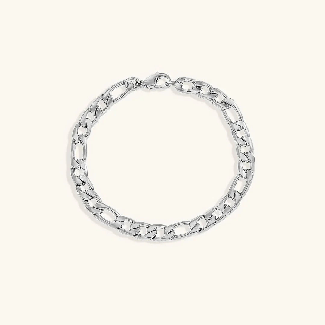 Gold-Plated Figaro Chain Bracelet for Women
