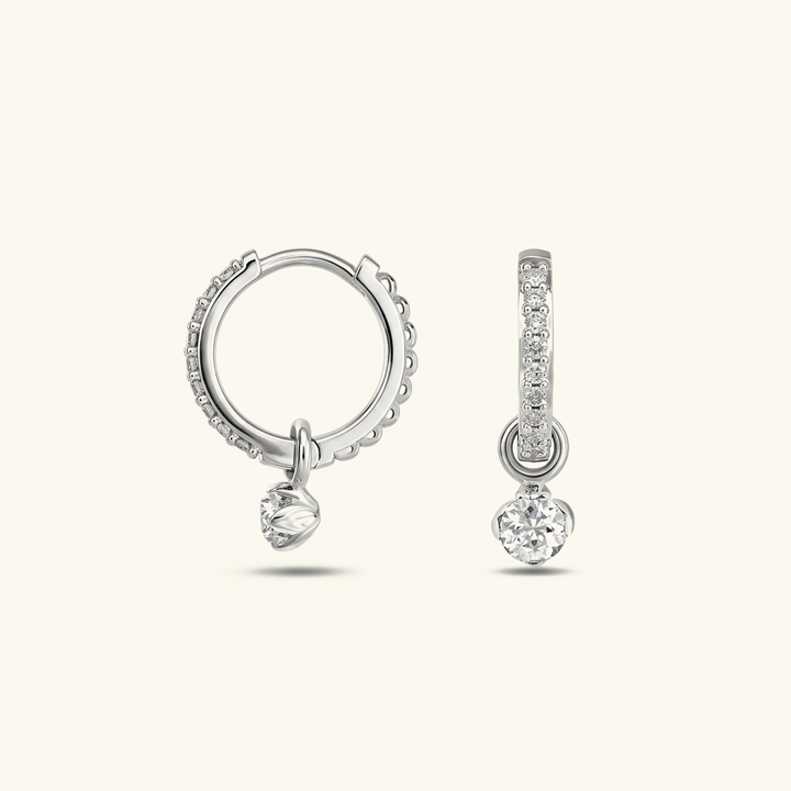 Gold-Plated CZ Huggie Earrings for Women