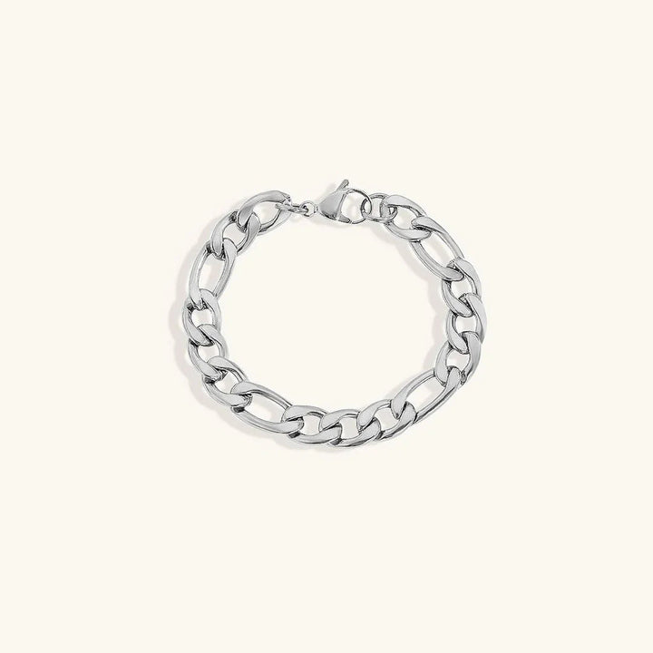 Gold-Plated Figaro Chain Bracelet for Women
