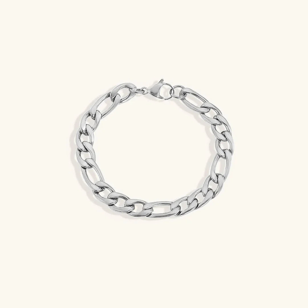 Gold-Plated Figaro Chain Bracelet for Women