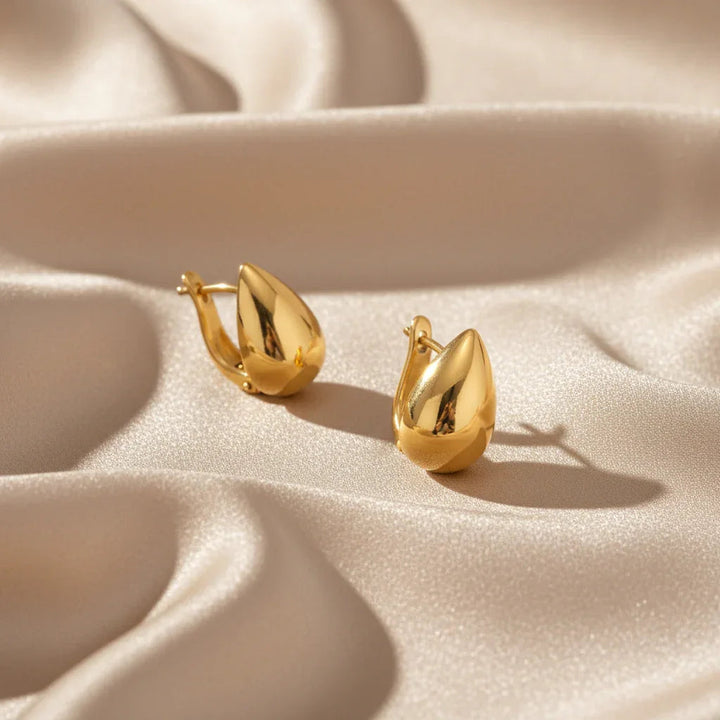 Gold Plated Teardrop Earrings