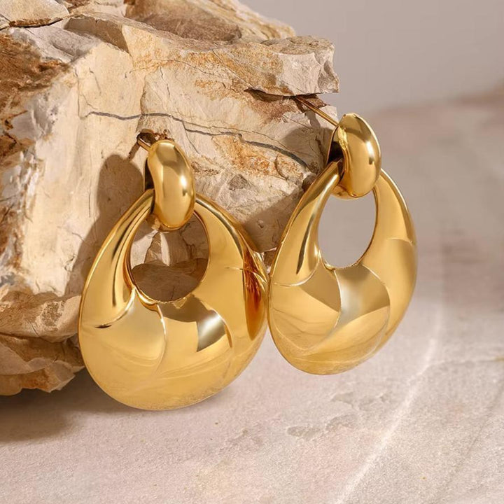 Gold-Plated Coralyn Hoop Earrings