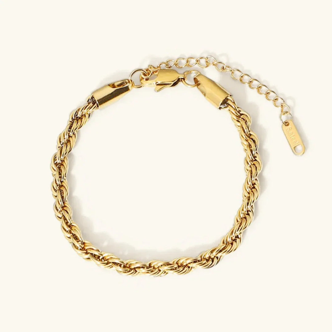 Gold-Plated Rope Chain Bracelet for Women