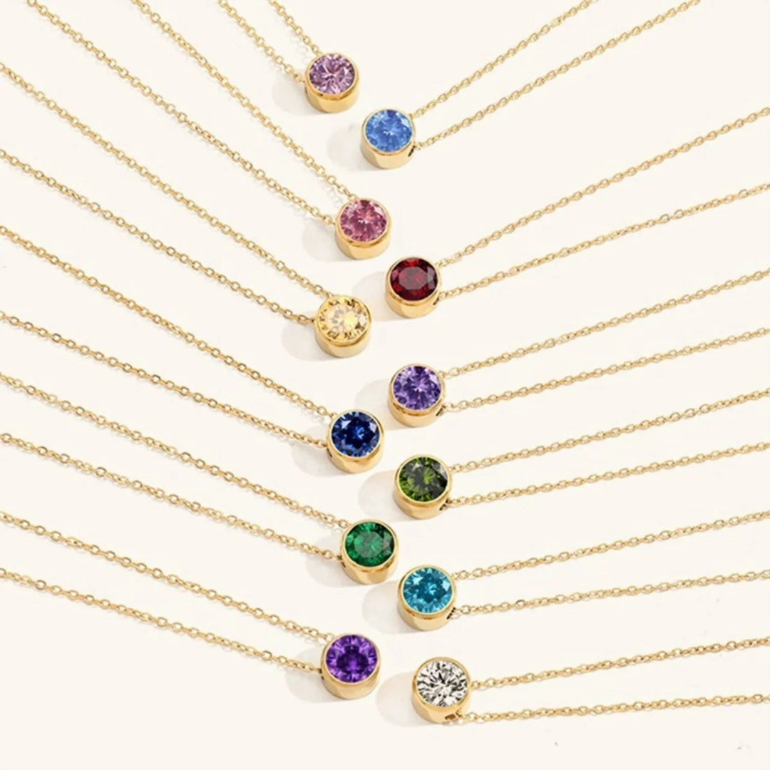 Gold-Plated Crystal Pendant Necklace for Women