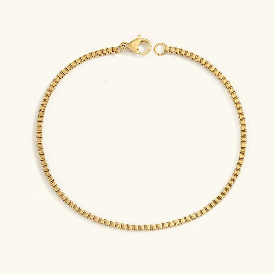 Gold-Plated Minimalist Chain Bracelet for Women