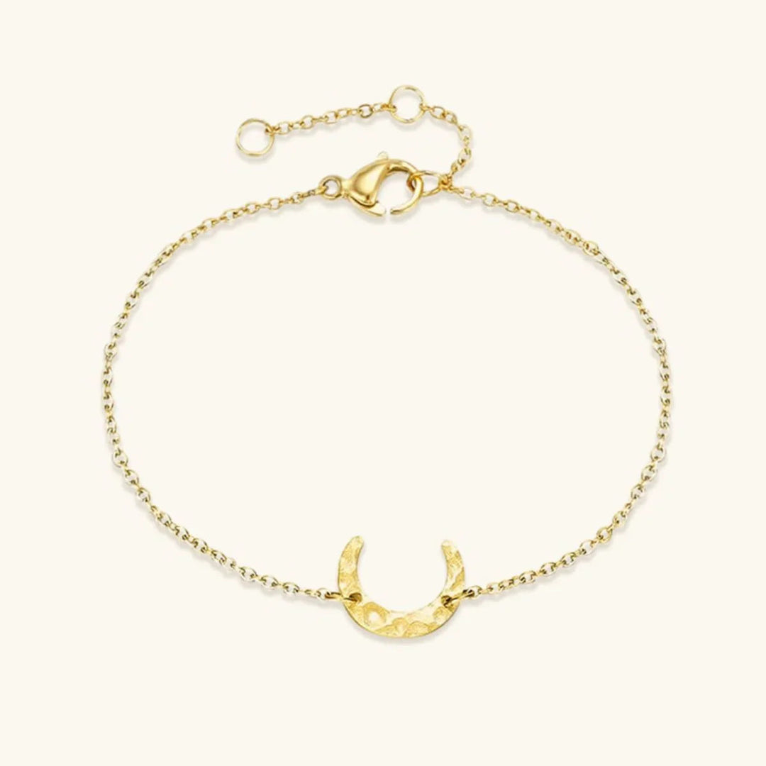 Gold-Plated Crystal Horseshoe Bracelet for Women