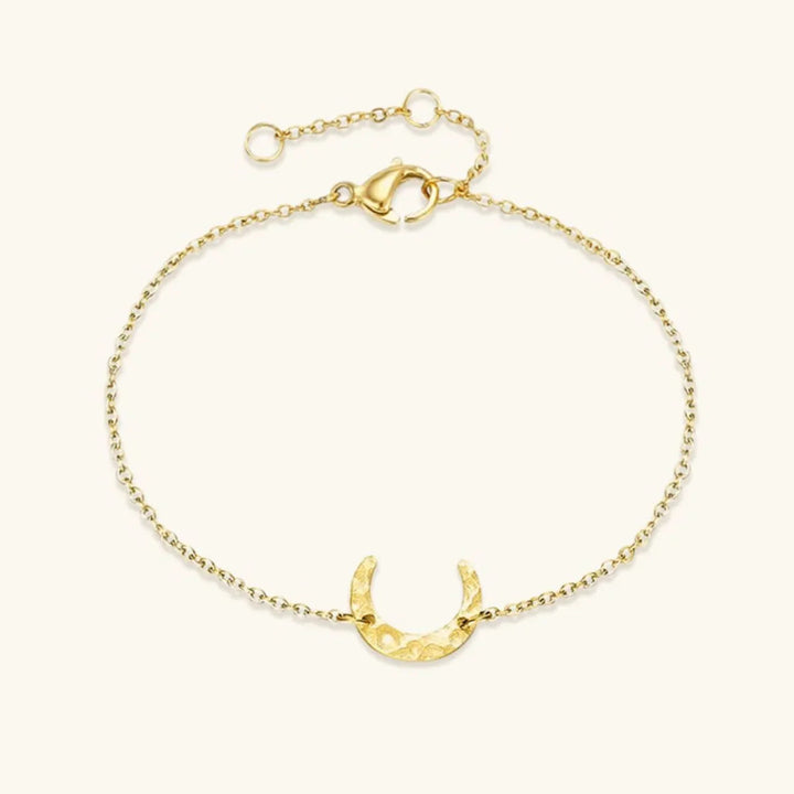 Gold-Plated Crystal Horseshoe Bracelet for Women
