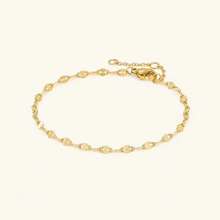 Gold-Plated Disc Chain Anklet for Women
