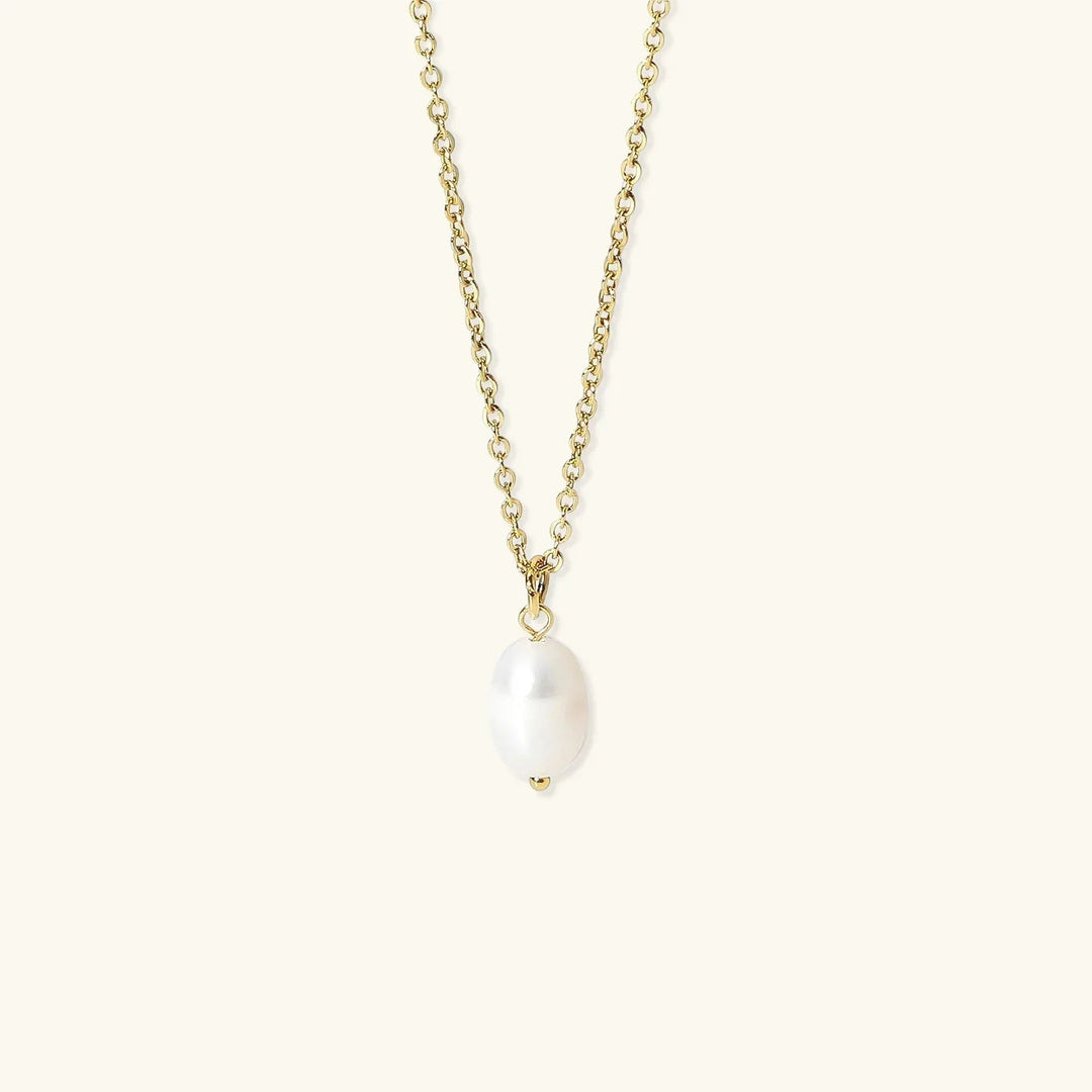 Gold-Plated Faux Pearl Necklace 2-Piece Set for Women