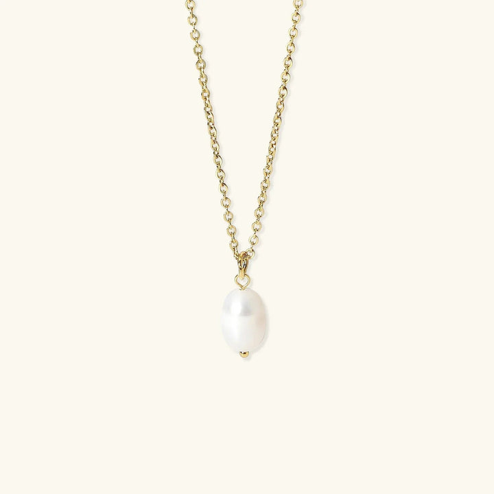 Gold-Plated Faux Pearl Necklace 2-Piece Set for Women
