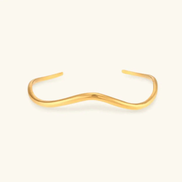 Gold-Plated Minimalist Cuff Bracelet for Women