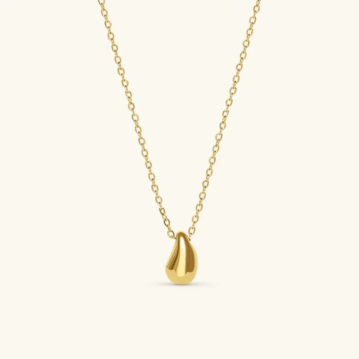 Gold-Plated Teardrop Pendant Necklace for Women