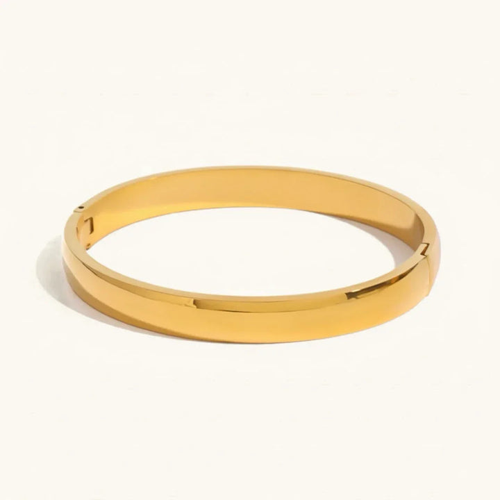 Gold-Plated Large Stacking Bangle for Women