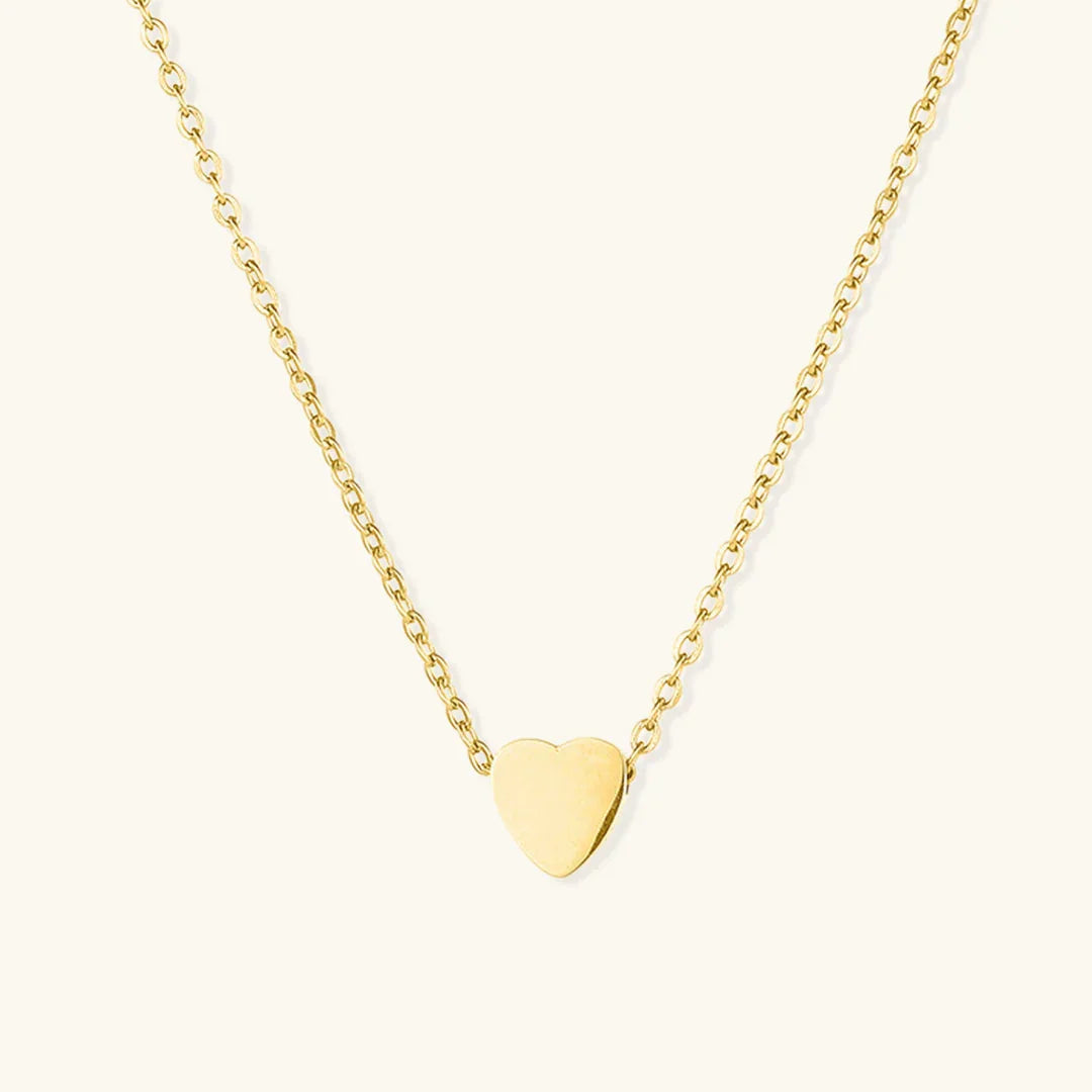 Gold-Plated Heart Pendant Necklace Women