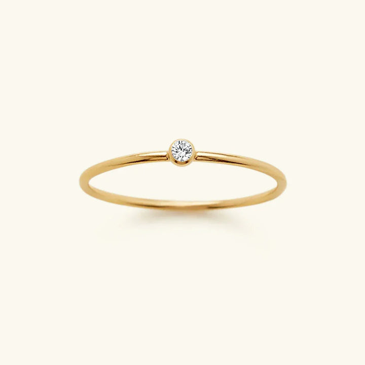 Gold-Plated Crystal Stackable Ring for Women