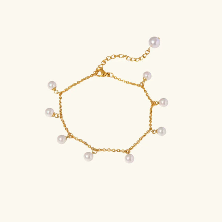 Gold-Plated Astrid Pearl Anklet