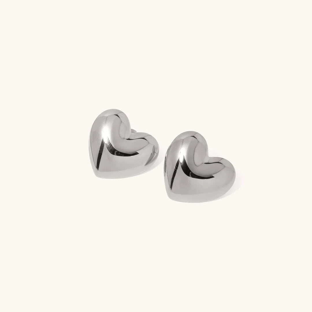 Gold-Plated Heart Earrings Hypoallergenic and Water-Resistant