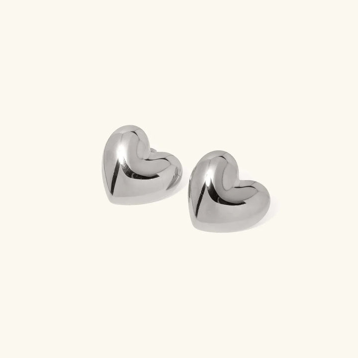 Gold-Plated Heart Earrings Hypoallergenic and Water-Resistant